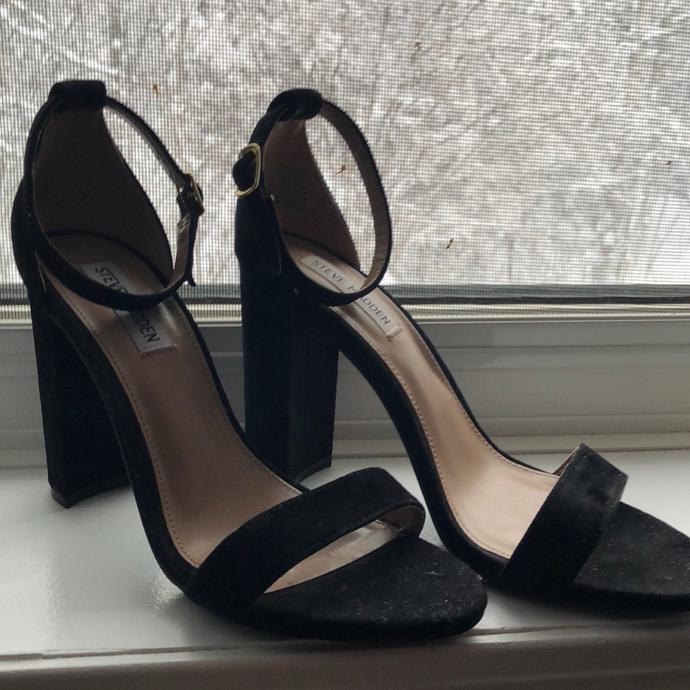 COPY - Steve Madden Carrson Suede Black Sandals